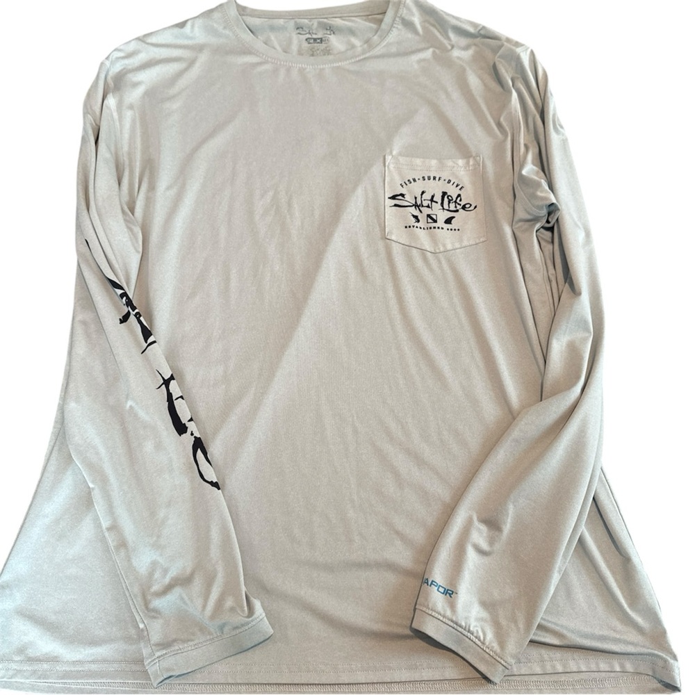 Salt Life Men's Gray Long Sleeve Shirt